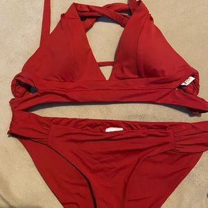 Red bikini set